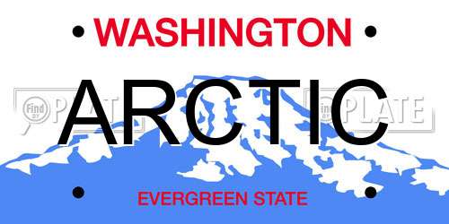 ARCTIC Washington License Plate