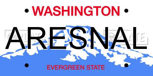 ARESNAL Washington License Plate