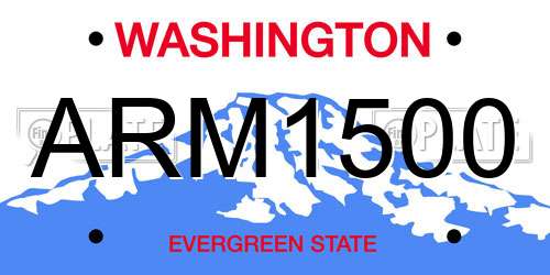 ARM1500 Washington License Plate