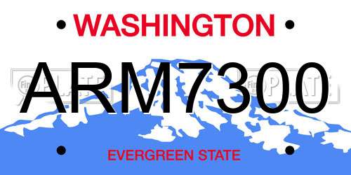 ARM7300 Washington License Plate