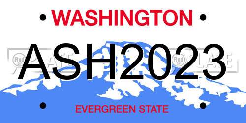 ASH2023 Washington License Plate