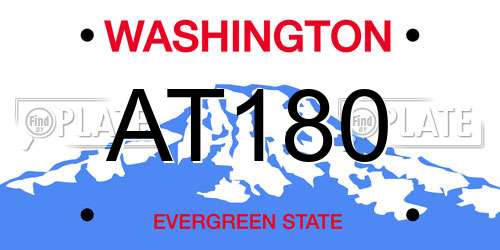 AT180 Washington License Plate