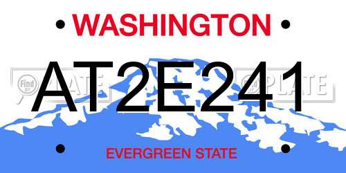 AT2E241 Washington License Plate
