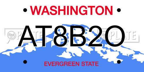 AT8B2O Washington License Plate