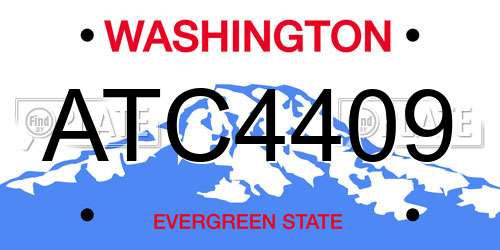 ATC4409 Washington License Plate