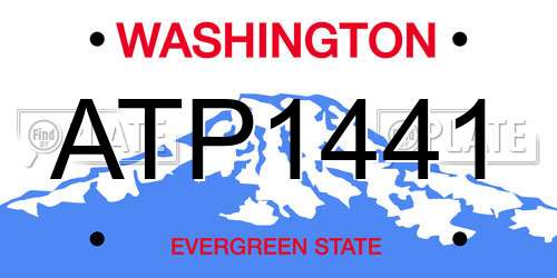 ATP1441 Washington License Plate