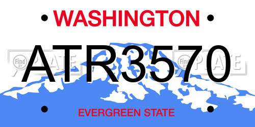 ATR3570 Washington License Plate
