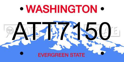 ATT7150 Washington License Plate