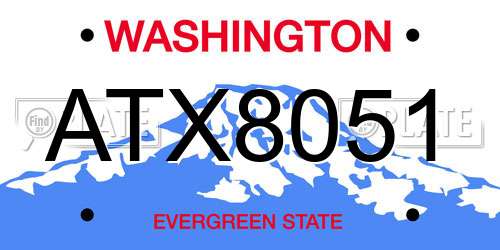 ATX8051 Washington License Plate