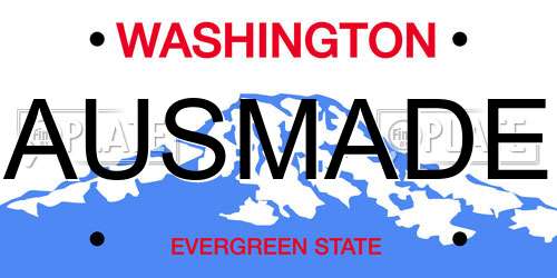 AUSMADE Washington License Plate