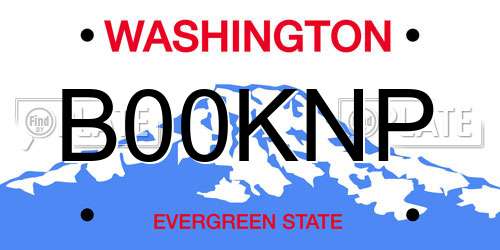 B00KNP Washington License Plate
