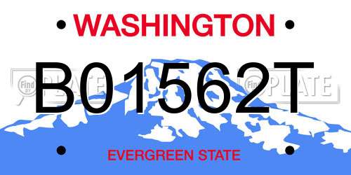 B01562T Washington License Plate