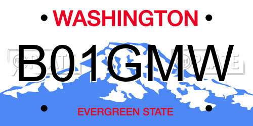 B01GMW Washington License Plate