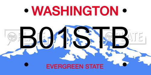B01STB Washington License Plate