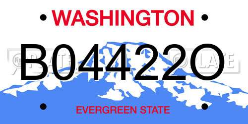 B04422O Washington License Plate