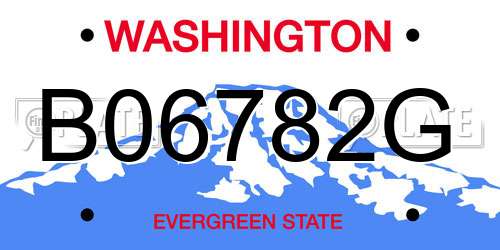 B06782G Washington License Plate