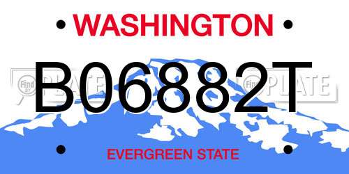 B06882T Washington License Plate