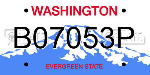 B07053P Washington License Plate