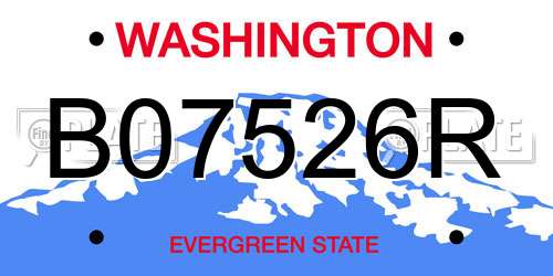 B07526R Washington License Plate