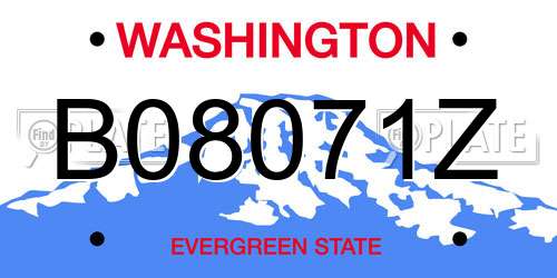 B08071Z Washington License Plate