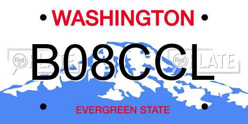 B08CCL Washington License Plate