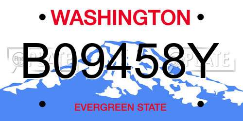 B09458Y Washington License Plate