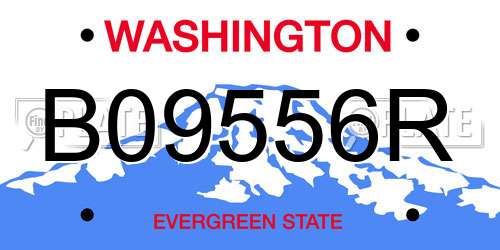 B09556R Washington License Plate
