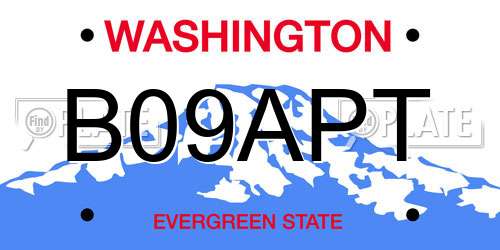 B09APT Washington License Plate