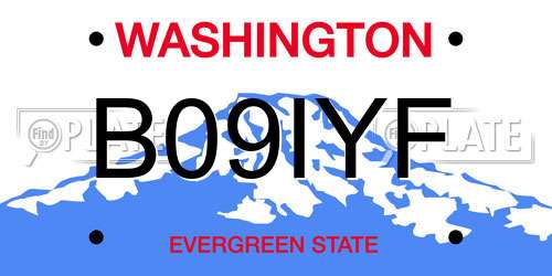 B09IYF Washington License Plate