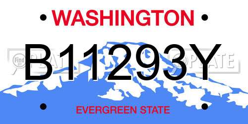 B11293Y Washington License Plate