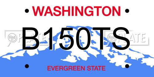 B150TS Washington License Plate