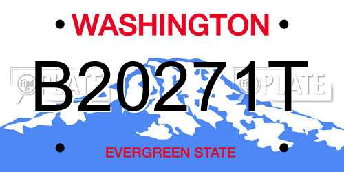 B20271T Washington License Plate