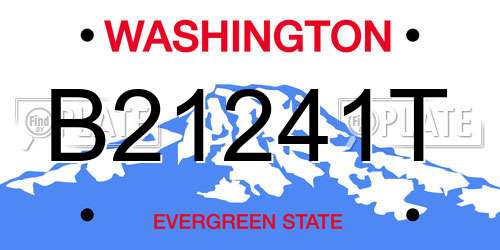 B21241T Washington License Plate