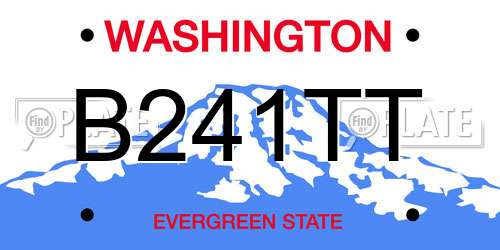 B241TT Washington License Plate