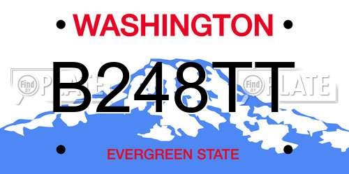 B248TT Washington License Plate