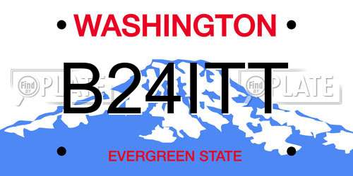 B24ITT Washington License Plate
