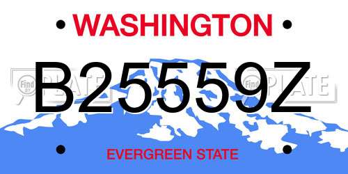 B25559Z Washington License Plate