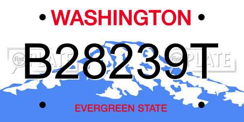 B28239T Washington License Plate