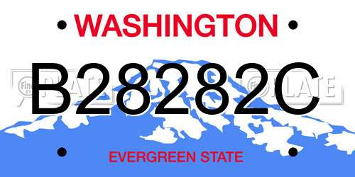 B28282C Washington License Plate