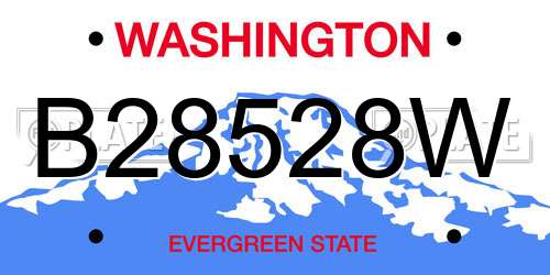 B28528W Washington License Plate