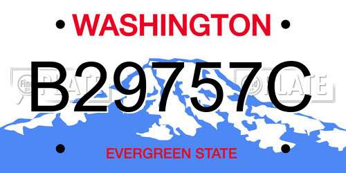 B29757C Washington License Plate