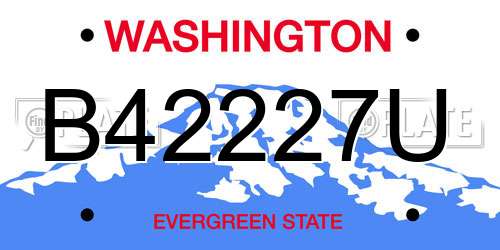 B42227U Washington License Plate