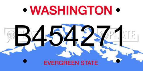 B454271 Washington License Plate