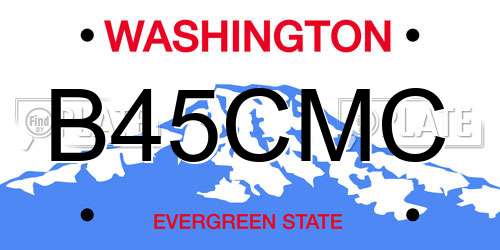 B45CMC Washington License Plate