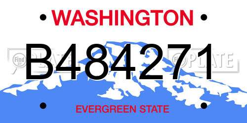 B484271 Washington License Plate