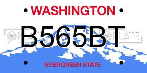 B565BT Washington License Plate