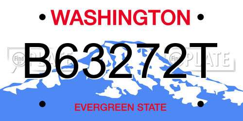 B63272T Washington License Plate