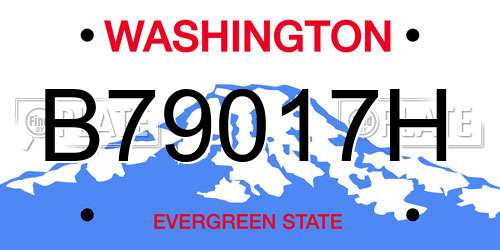 B79017H Washington License Plate