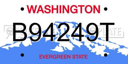 B94249T Washington License Plate
