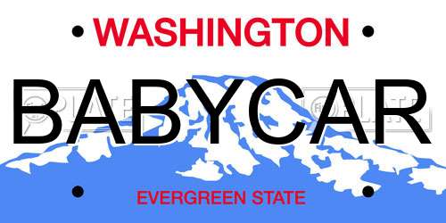 BABYCAR Washington License Plate
